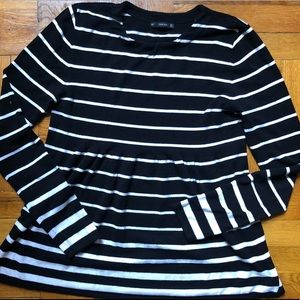 Zara Knit Striped Peplum top